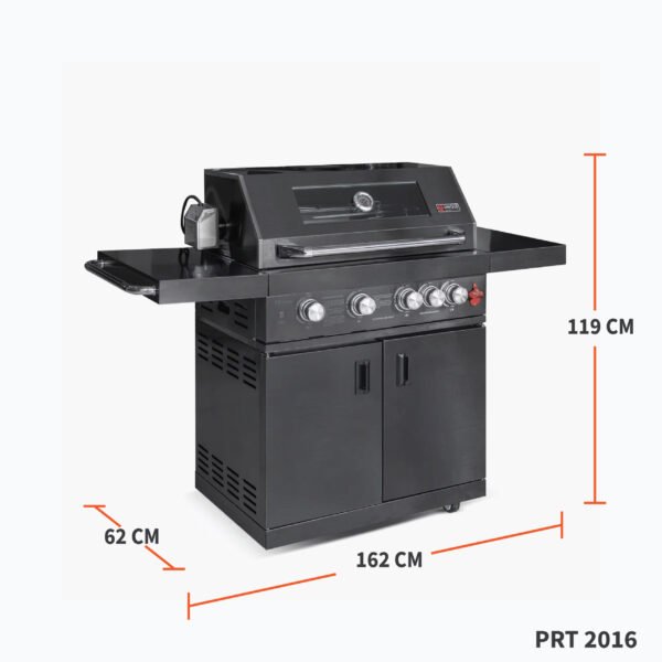 PREMIUM BBQ 4 BURNERS GRILL Black Stainless Steel - Image 2