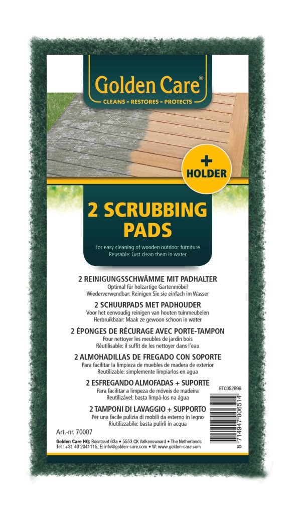 GOLDEN CARE Scrubbing pad green set (2 Pcs)
