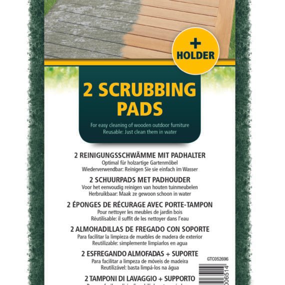 GOLDEN CARE Scrubbing pad green set (2 Pcs)