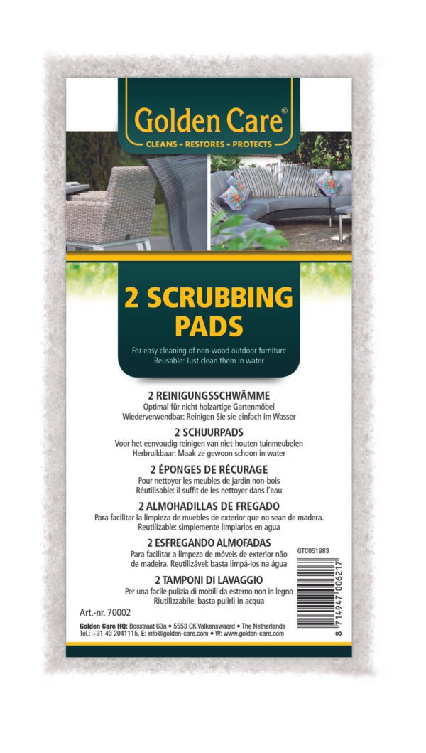 GOLDEN CARE Scrubbing pad white set (2 Pcs)
