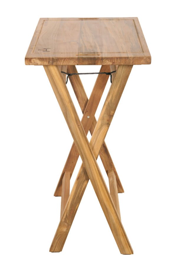 Folding Cutting Board Side Table full Teak - Image 3